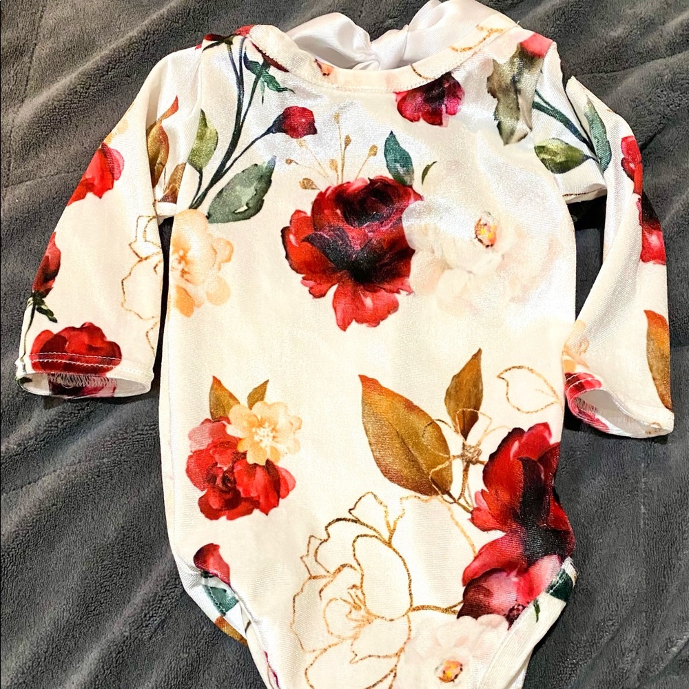 Sugarplum Lane Velour Leotard 3-6m